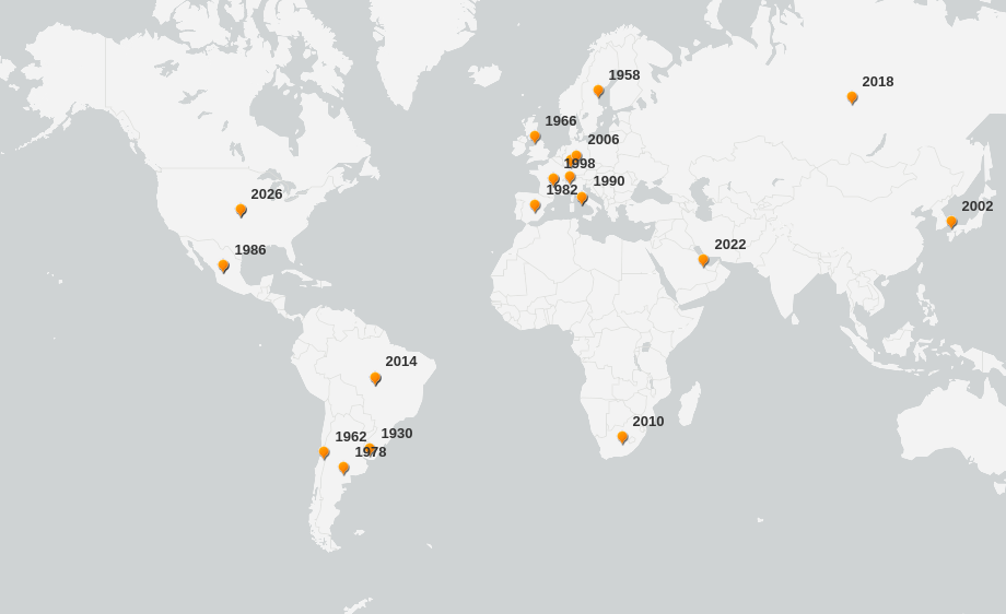FIFA World Cup map