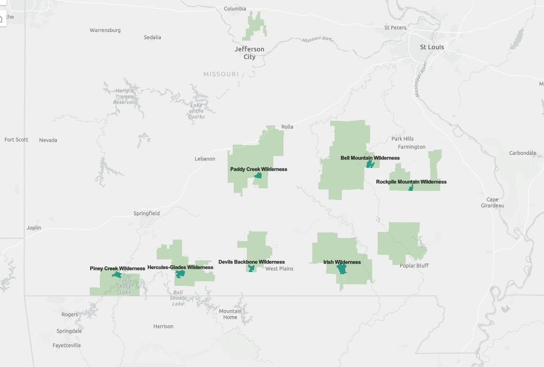 Mark Twain National Forest National Wilderness Areas