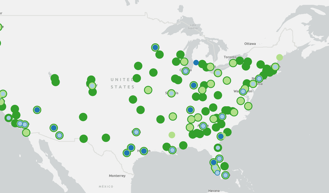 Marriott cities map
