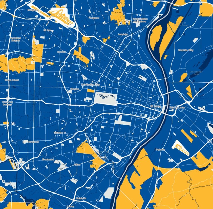 St. Louis Blues themed map