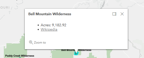 Popup in map with Wikipedia link